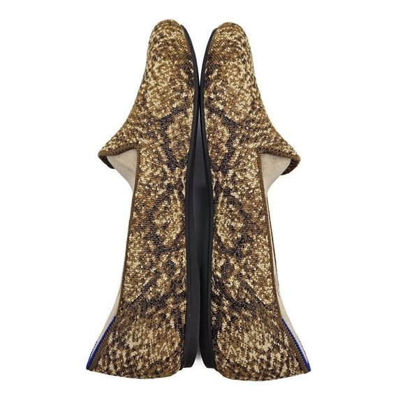 New Rothy's Bronze Python Loafer Womens 9.5 Flats Metallic Snake Print Rothys - Picture 4 of 9